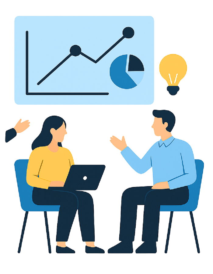 Business collaboration process illustration