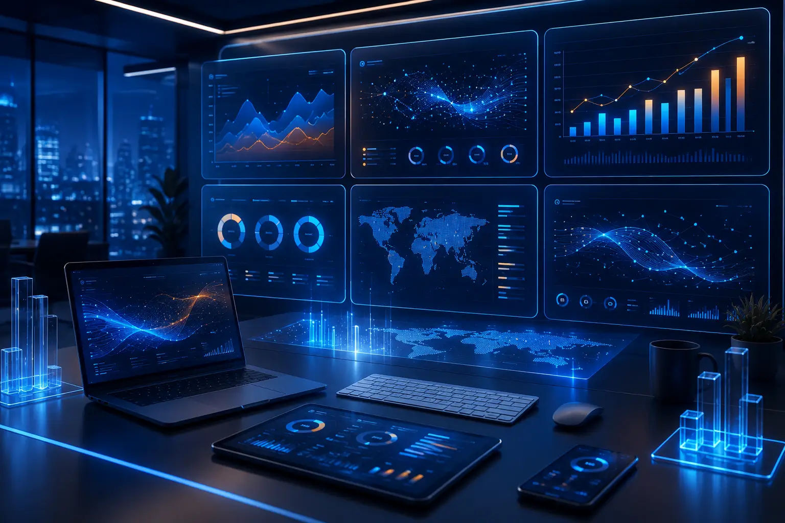 AI-powered cost reduction strategies — automated business intelligence dashboard replacing manual reporting
