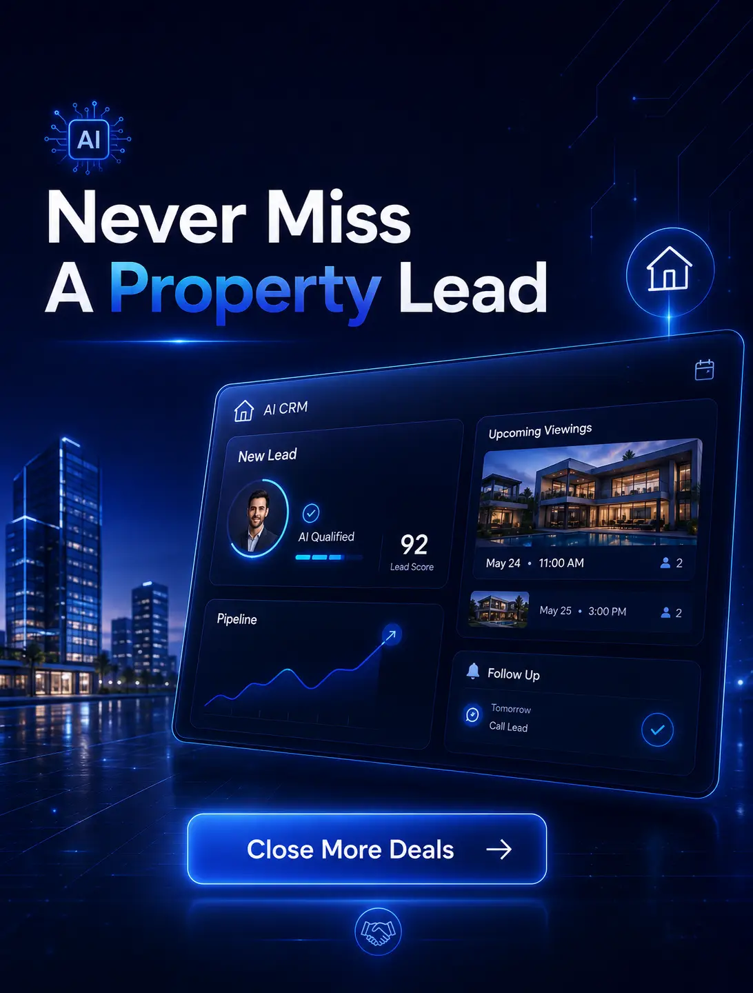 CRM AI agent performing lead qualification and deal tracking automatically