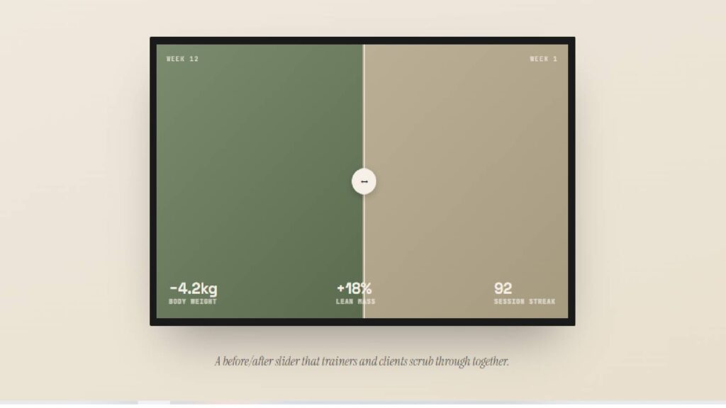 Progress · Before/after slider