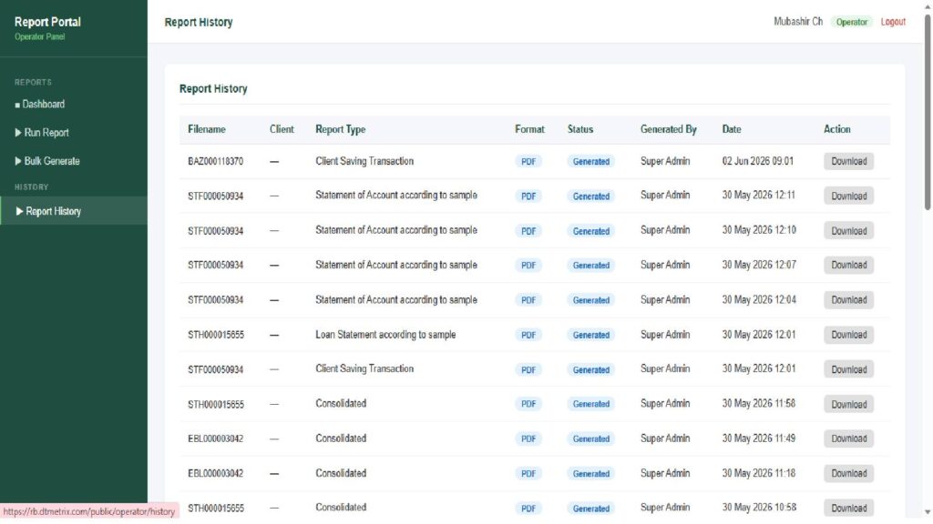 Report · Savings statement PDF